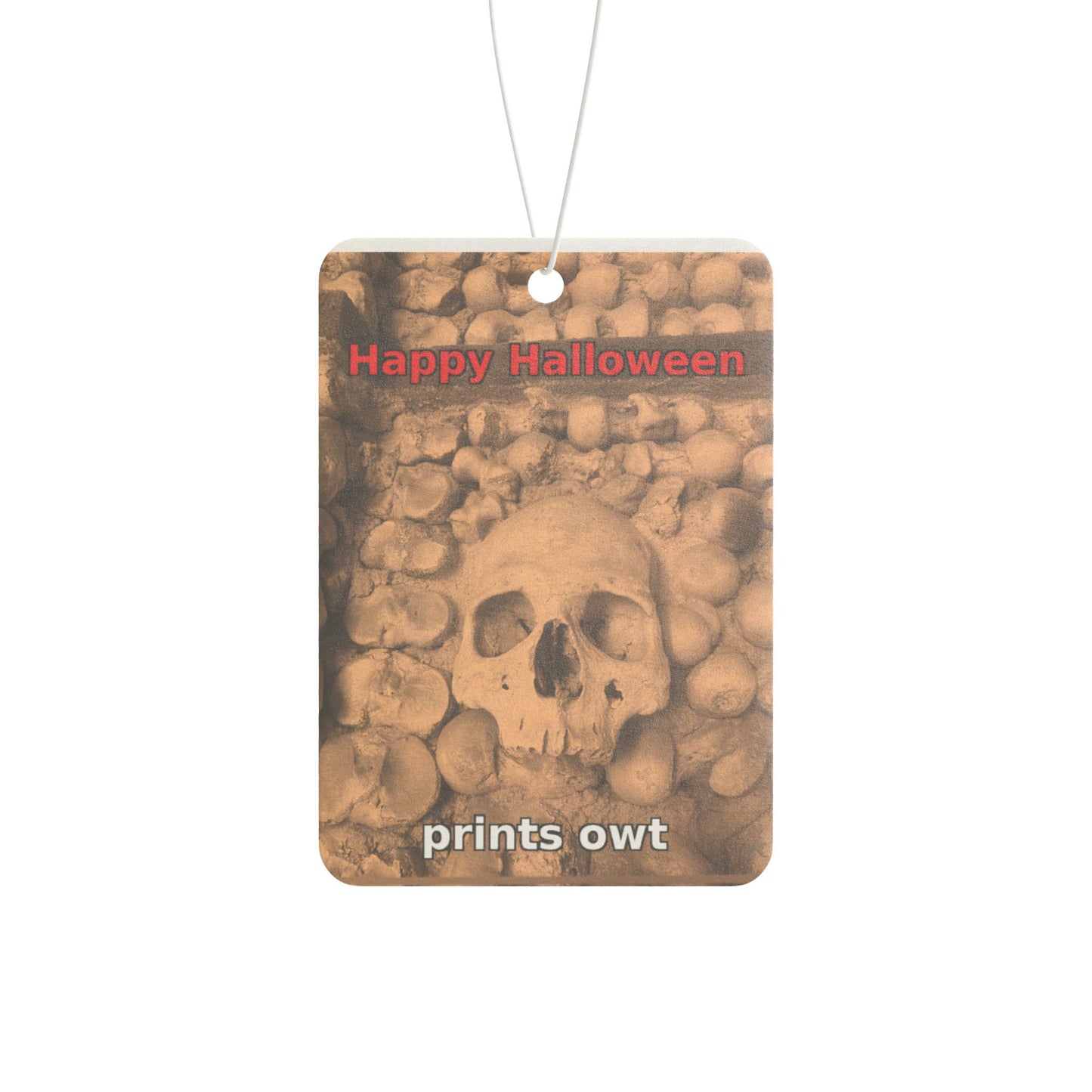 Red Skull Halloween Car Air Freshener - Spooky Skull Design, Funny Car Decor, Autumn Aroma, Halloween Gift, Holiday Air Freshener