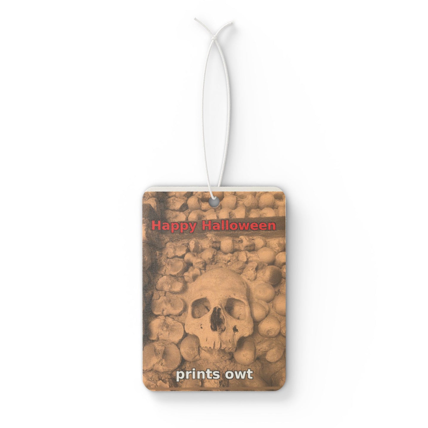 Red Skull Halloween Car Air Freshener - Spooky Skull Design, Funny Car Decor, Autumn Aroma, Halloween Gift, Holiday Air Freshener