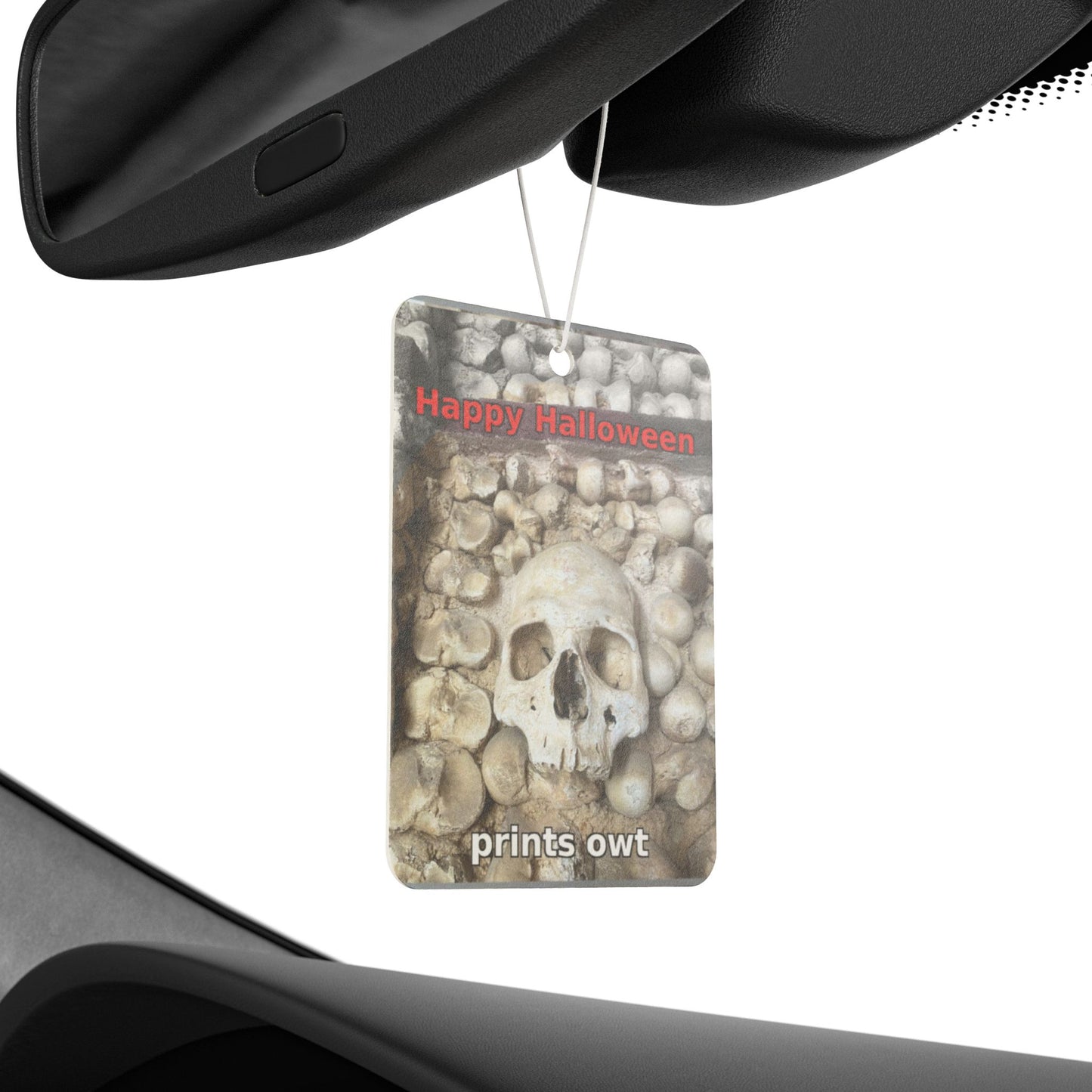 Skull Halloween Car Air Freshener - Spooky Skull Design, Funny Car Decor, Autumn Aroma, Halloween Gift, Holiday Air Freshener