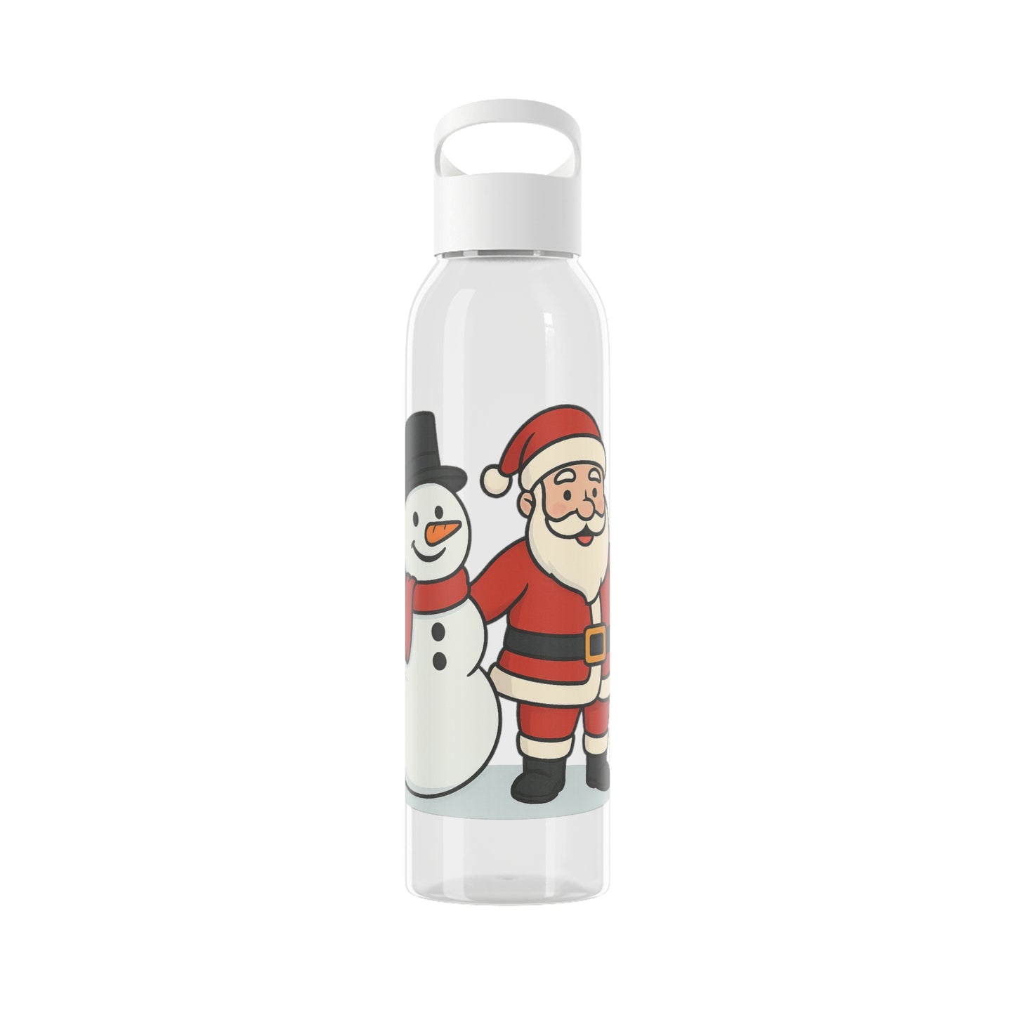 Festive Santa & Snowman Water Bottle | Holiday Hydration, Christmas Gift, Winter Accessories, Eco-Friendly Drinkware, Fun Holiday Decor