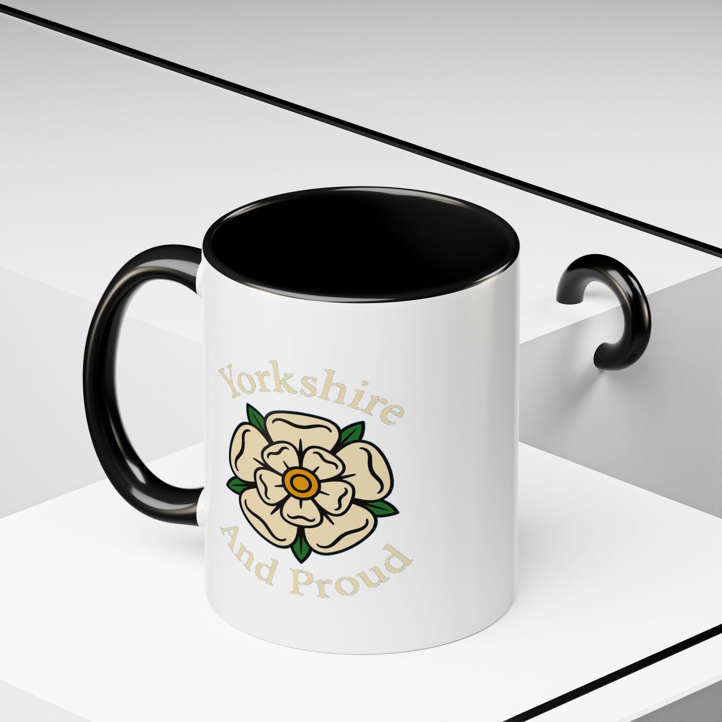 Yorkshire rose and Yorkshire and Proud wording Coffee Mug (11, 15oz)