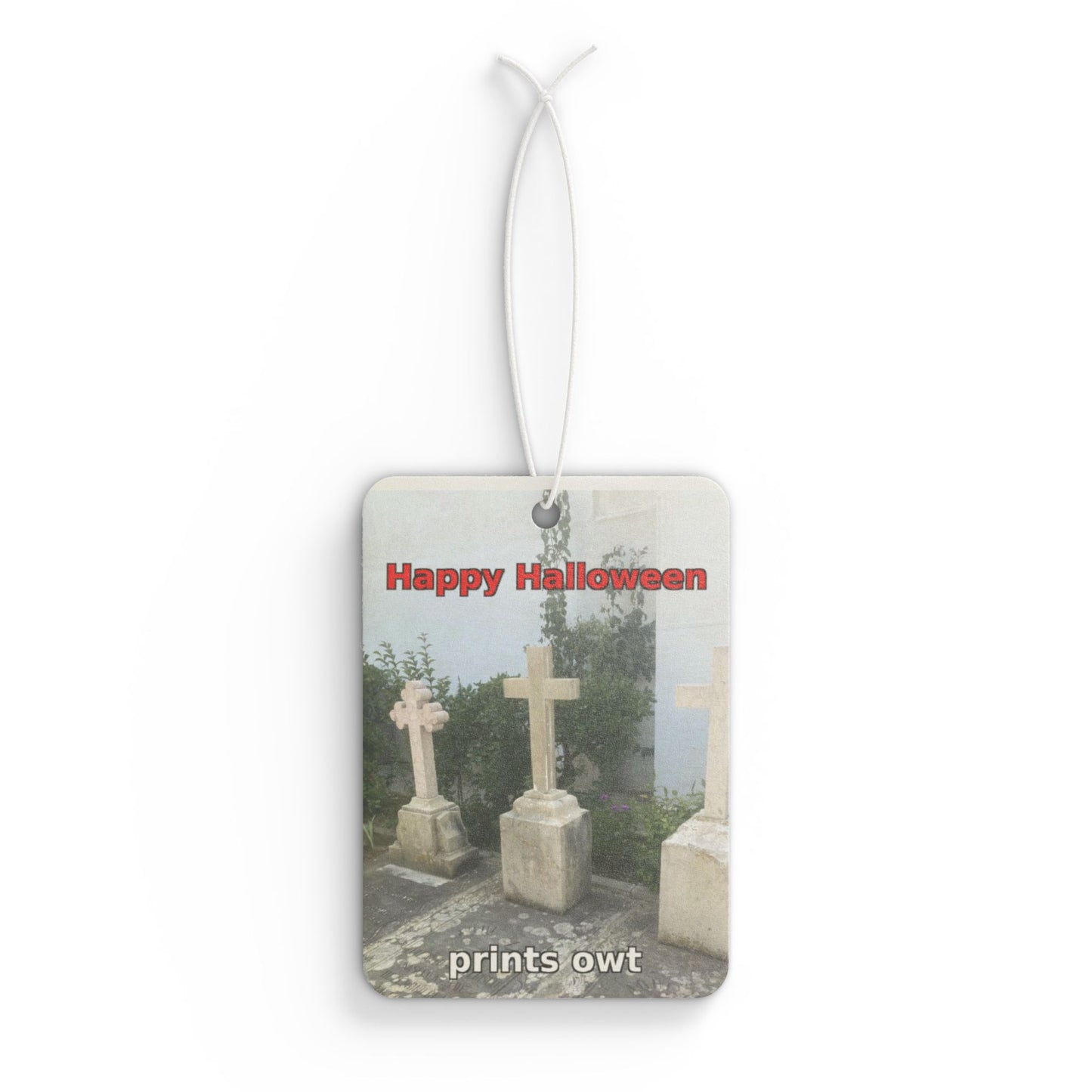 Cross Halloween  Car Air Freshener - Spooky Skull Design, Funny Car Decor, Autumn Aroma, Halloween Gift, Holiday Air Freshener
