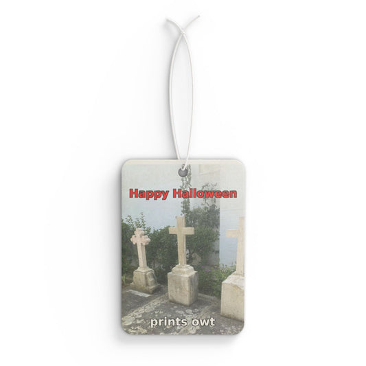 Cross Halloween  Car Air Freshener - Spooky Skull Design, Funny Car Decor, Autumn Aroma, Halloween Gift, Holiday Air Freshener