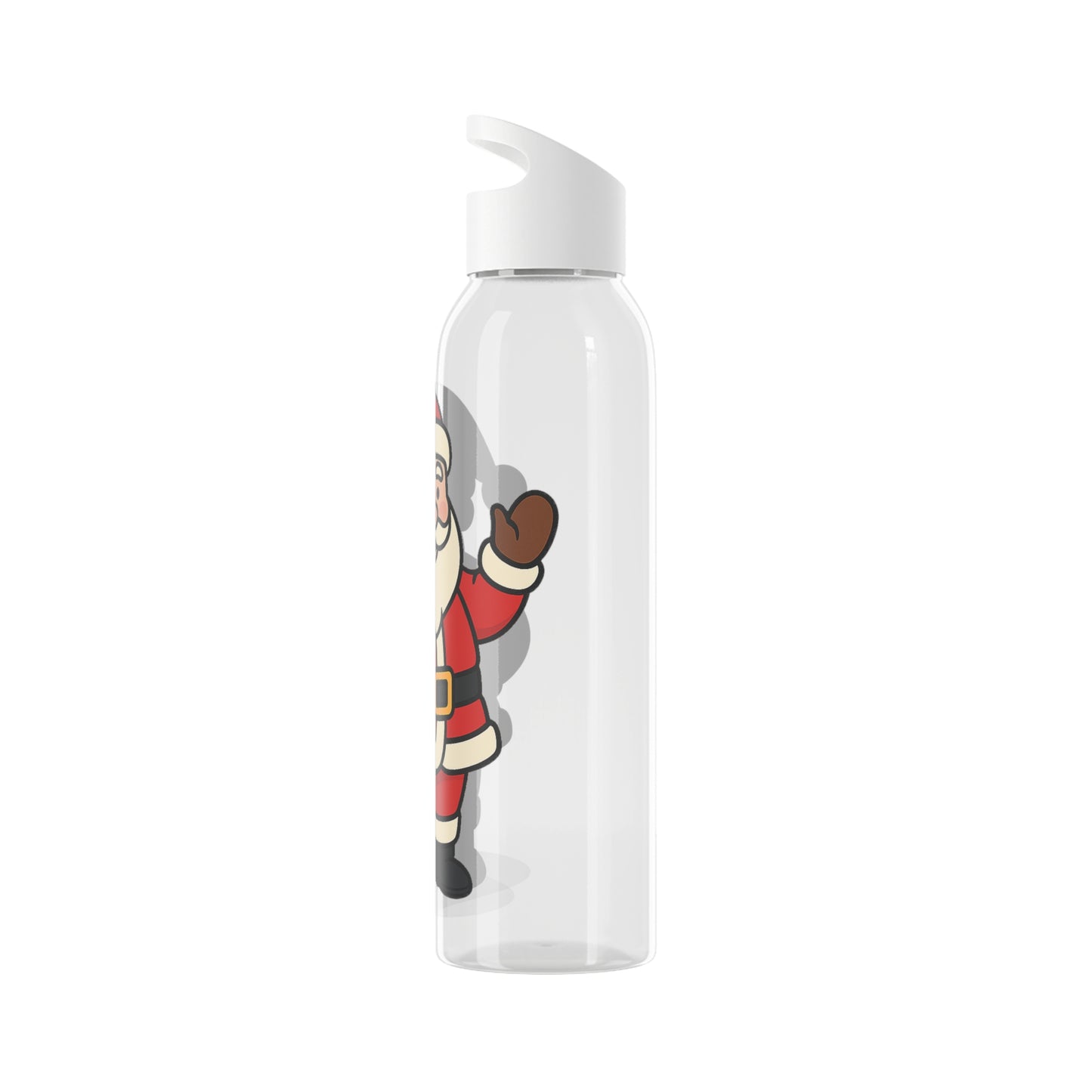 Santa Water Bottle, Drinkware, Holiday Gift, Fitness Hydration, Christmas Presents, Eco-Friendly Bottle, Cute Santa Design