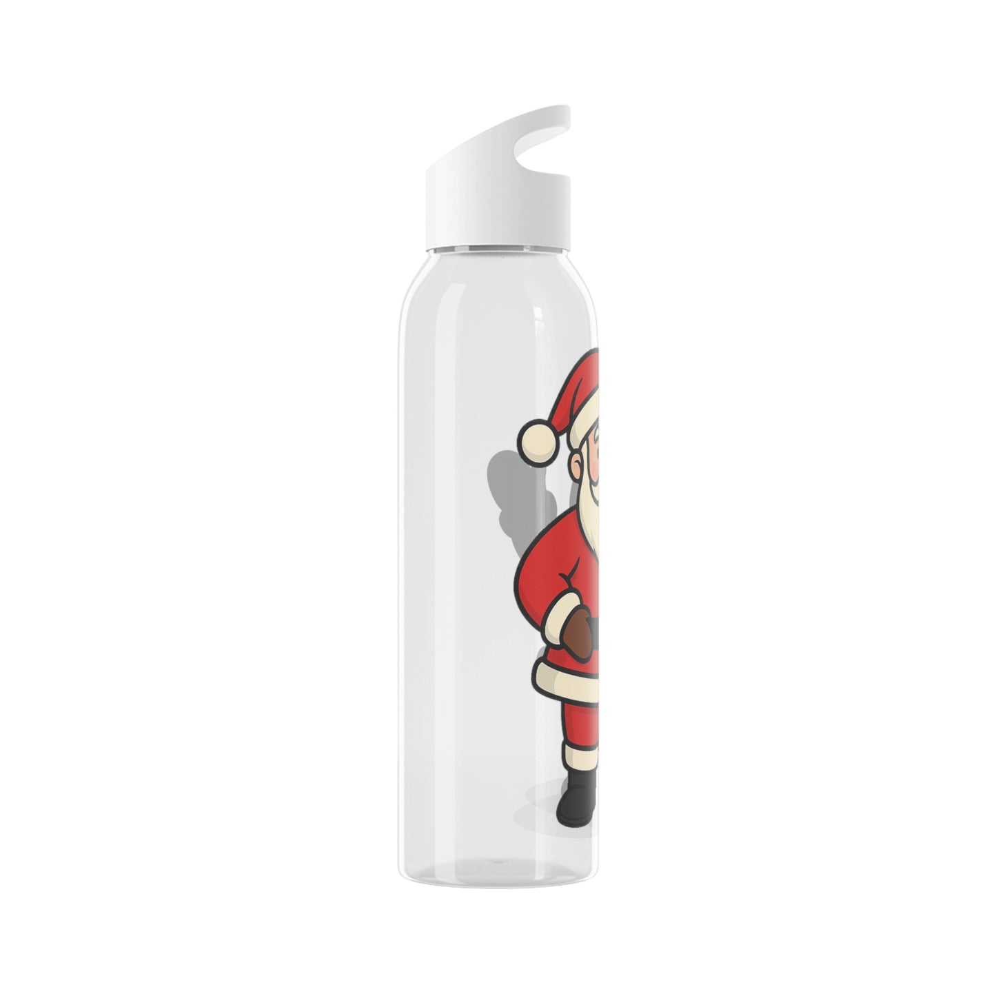 Santa Water Bottle, Drinkware, Holiday Gift, Fitness Hydration, Christmas Presents, Eco-Friendly Bottle, Cute Santa Design