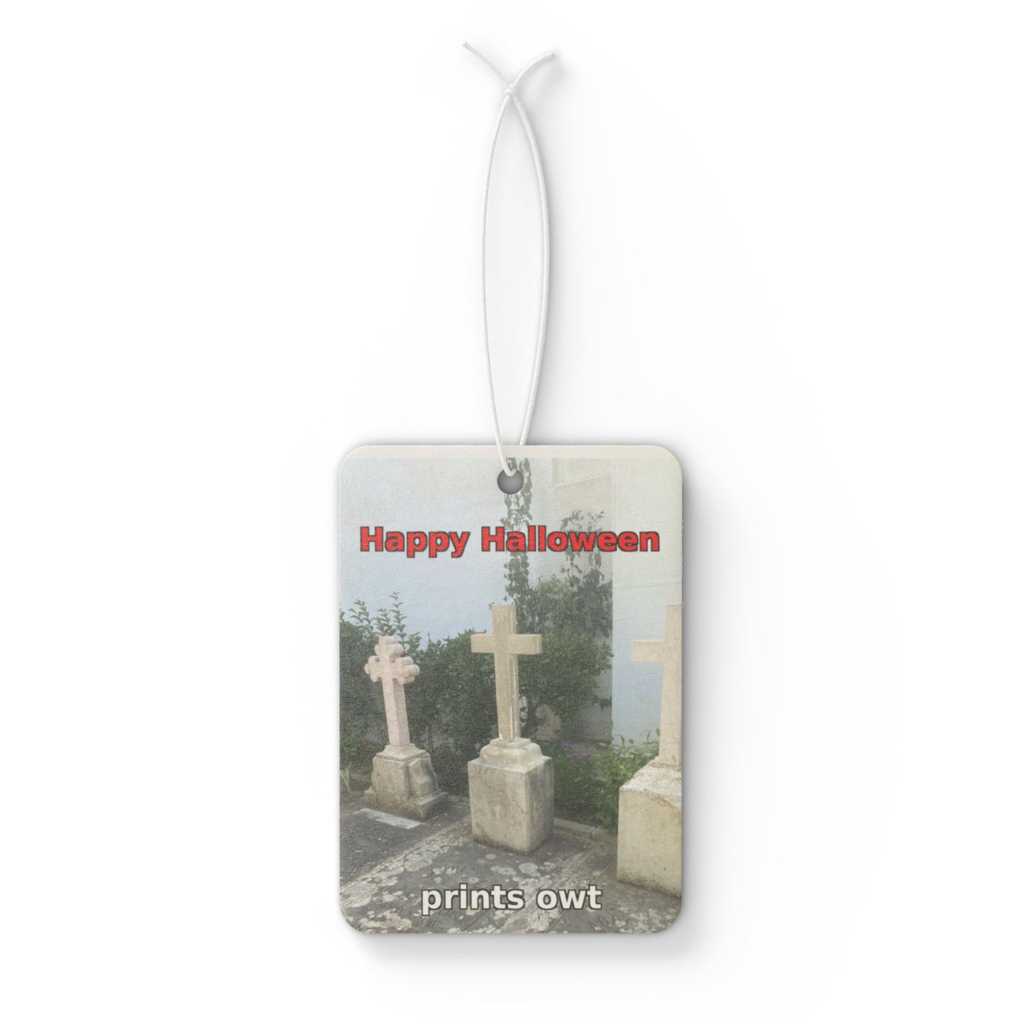 Cross Halloween  Car Air Freshener - Spooky Skull Design, Funny Car Decor, Autumn Aroma, Halloween Gift, Holiday Air Freshener