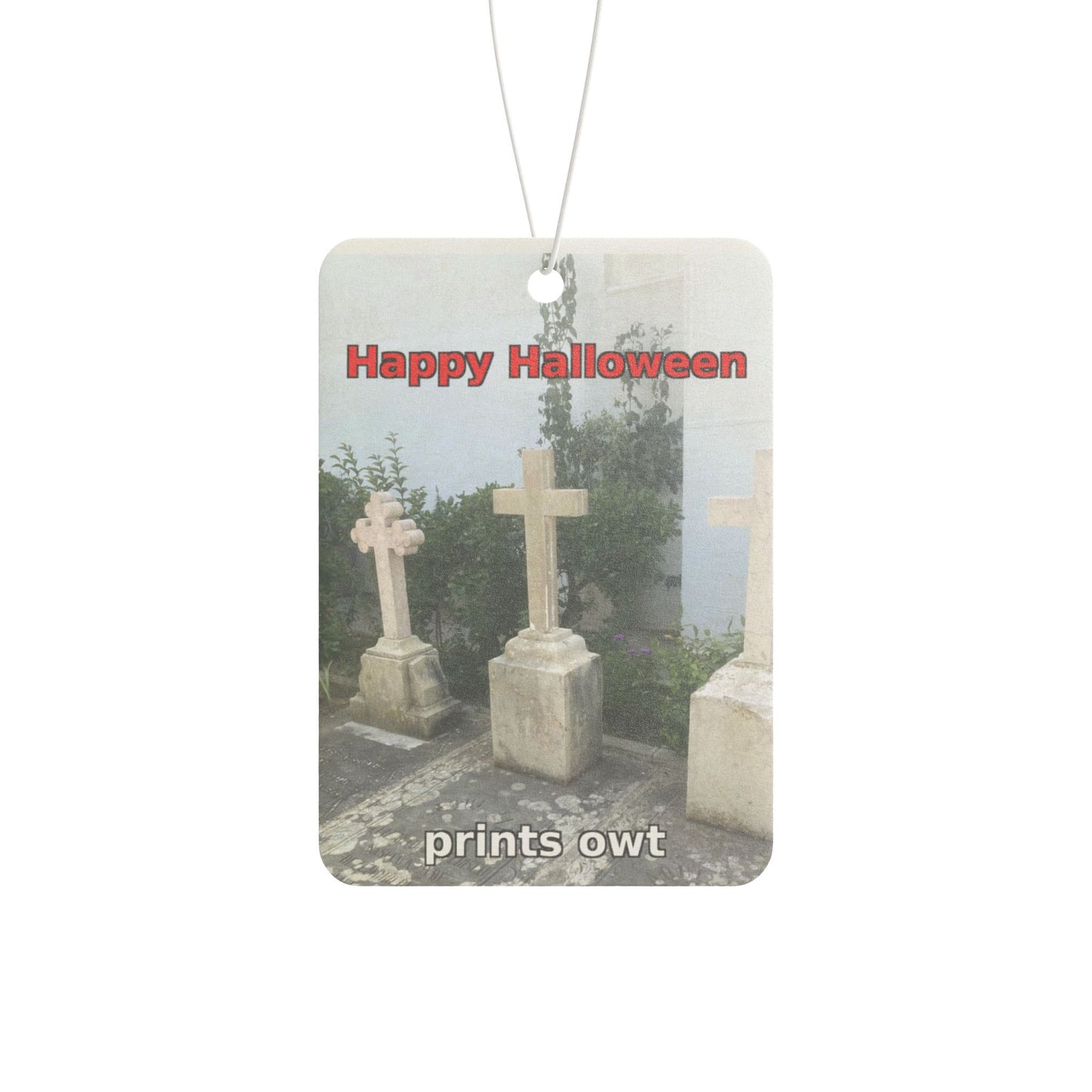 Cross Halloween  Car Air Freshener - Spooky Skull Design, Funny Car Decor, Autumn Aroma, Halloween Gift, Holiday Air Freshener