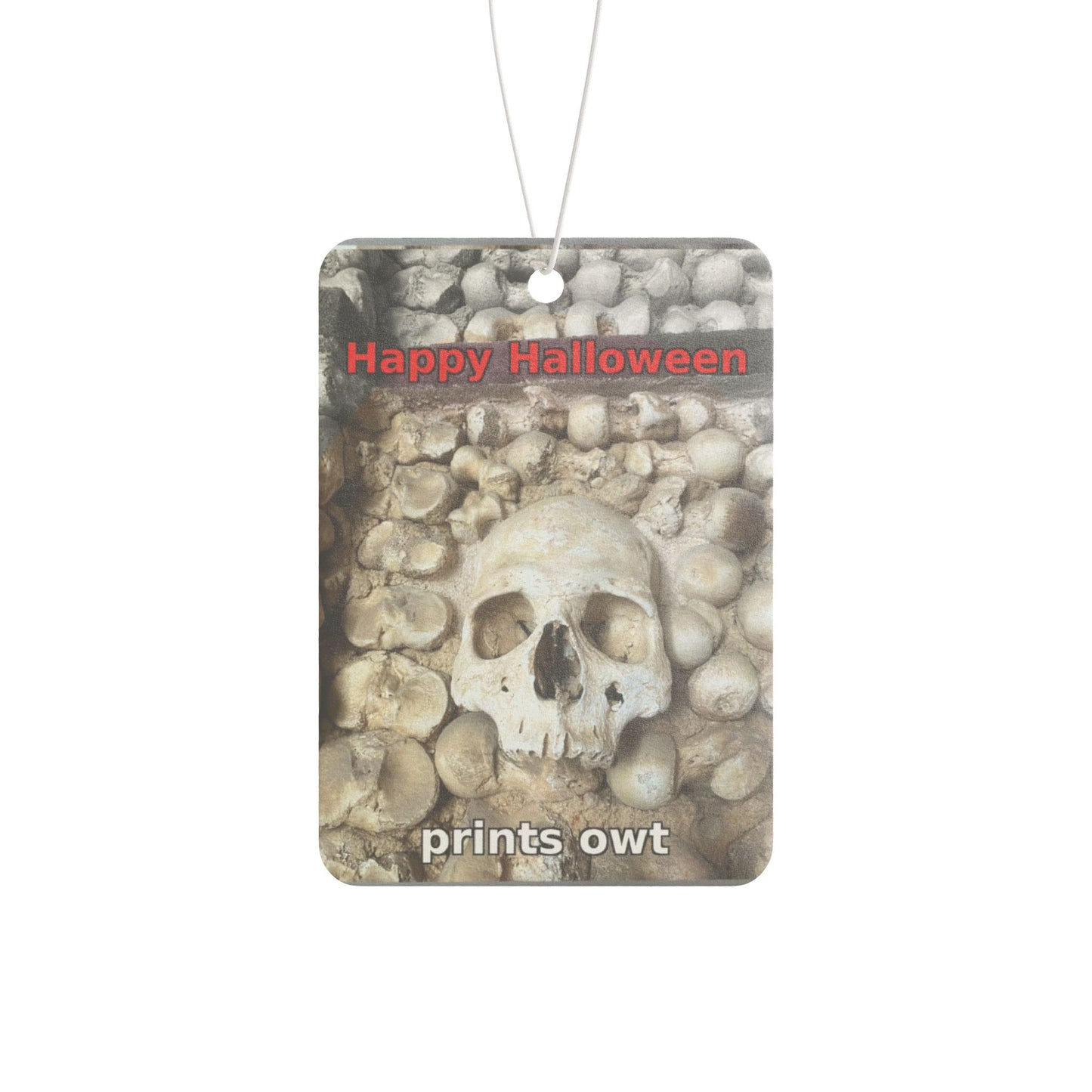 Skull Halloween Car Air Freshener - Spooky Skull Design, Funny Car Decor, Autumn Aroma, Halloween Gift, Holiday Air Freshener